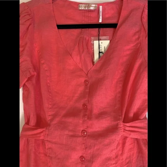 Guess Linen button down top - Picture 2 of 4
